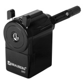 Точилка механическая BRAUBERG "JET", металлический механизм, корпус черный, 229566 за 414 ₽. Точилки механические.  Доставка по РФ. Без переплат!