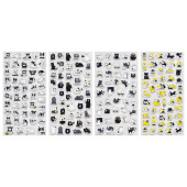 Наклейки декоративные "Забавные зверята", 17,5х9 см, ассорти 4 вида, FUNSTER (ФАНСТЕР), 666097 за 65 ₽. Наклейки.  Доставка по РФ. Без переплат!