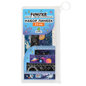 Линейки пластиковые 15 см FUNSTER (ФАНСТЕР), "КОСМОС", НАБОР 4 штуки, пенал, 210916 за 101 ₽. Линейки.  Доставка по РФ. Без переплат!