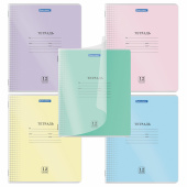 Тетрадь пластиковая обложка (прозрачная) 12 листов, клетка, BRAUBERG "Smart Cover", АССОРТИ (микс в спайке), 405022 за 20 ₽. Тетради 12-24 листов.  Доставка по РФ. Без переплат!