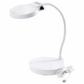 Лупа настольная с LED-ПОДСВЕТКОЙ, диаметр 110 мм, увеличение 3, корпус белый, BRAUBERG, 455930 за 2&nbsp;726 ₽. Лупы.  Доставка по РФ. Без переплат!