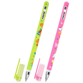 Ручка шариковая с принтом FUNSTER (ФАНСТЕР) STICK "CUTE CAPY", СИНЯЯ, SOFT TOUCH покрытие, узел 0,7 мм, линия письма 0,35 м, 144393 за 46 ₽. Ручки шариковые неавтоматические.  Доставка по РФ. Без переплат!