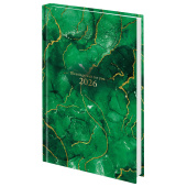 Ежедневник датированный 2026 145х215 мм, А5, STAFF, ламинированная обложка, "Green Marble", 117315 за 55 ₽. Ежедневники с твердой обложкой.  Доставка по РФ. Без переплат!