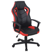 Кресло компьютерное BRABIX "Fighter GM-008", экокожа, черное/красное, 532506 за 10&nbsp;315 ₽. Кресла игровые.  Доставка по РФ. Без переплат!