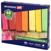 Пастель сухая художественная BRAUBERG ART CLASSIC, 48 цветов, квадратное сечение, 182094 за 655 ₽. Пастель художественная сухая.  Доставка по РФ. Без переплат!