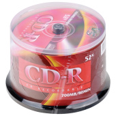 Диски CD-R VS 700 Mb 52x Cake Box (упаковка на шпиле), КОМПЛЕКТ 50 шт., VSCDRCB5001 за 2 300 ₽. Диски CD, DVD, BD (Blu-ray).  Доставка по РФ. Без переплат!
