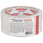 Клейкая лента упаковочная 48 мм х 66 м, прозрачная, толщина 45 микрон, ОФИСМАГ СТАНДАРТ, 440173 за 95 ₽. Упаковочные клейкие ленты.  Доставка по РФ. Без переплат!