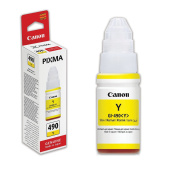 Чернила CANON (GI-490Y) для СНПЧ Pixma G1400\G2400\G3400, желтый, ресурс 7000 стр., оригинальные, 0666C001 за 1&nbsp;426 ₽. Чернила для струйных принтеров и МФУ.  Доставка по РФ. Без переплат!