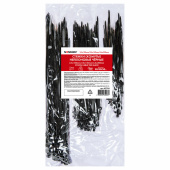 Стяжки (хомуты) нейлоновые сверхпрочные НАБОР 150 шт. (2,5х100/150 мм; 3,6х200 мм), черные, SONNEN, 607924 за 88 ₽. Хомуты (стяжки).  Доставка по РФ. Без переплат!