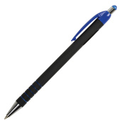 Ручка шариковая автоматическая BRAUBERG "Office Style", СИНЯЯ, корпус черный, пишущий узел 0,5 мм, линия письма 0,3 мм, 144222 за 31 ₽. Ручки шариковые автоматические.  Доставка по РФ. Без переплат!