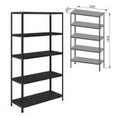 Стеллаж металлический BRABIX "ГРАФИТ MS KD-180/40-5", лофт, 1800х1000х400 мм, 5 полок, 291269, S240BR144593 за 8&nbsp;379 ₽. Стеллажи металлические универсальные.  Доставка по РФ. Без переплат!