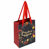 Пакет подарочный (1 штука) новогодний 11x6x15 см, ЗОЛОТАЯ СКАЗКА "New Year", фольга, 608228 за 39 ₽. Пакеты подарочные новогодние.  Доставка по РФ. Без переплат!