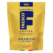 Кофе растворимый FRESCO "Arabica Blend", сублимированный, 500 г, мягкая упаковка за 2 158 ₽. Кофе растворимый.  Доставка по РФ. Без переплат!