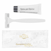 Бритвенный набор КОМПЛЕКТ 200 шт., HOTEL (крем для бритья + станок), саше, флоупак, 2000121/1 за 7 687 ₽. Косметика для гостиниц.  Доставка по РФ. Без переплат!