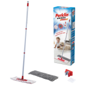 Швабра с флаундером 40 см, составной черенок 120 см, МОП микрофибра/абразив + МОП СИНЕЛЬ, PERKLIN (ПЕРКЛИН), 700987 за 1&nbsp;014 ₽. Швабры для пола.  Доставка по РФ. Без переплат!