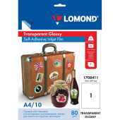 Пленка LOMOND для струйных принтеров, самоклеящаяся, прозрачная, 100 мкм, А4, 10 шт., 1708411 за 1 340 ₽. Пленки для оверхед-проекторов.  Доставка по РФ. Без переплат!