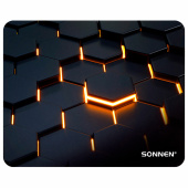 Коврик для мыши SONNEN "HOT CELLS" резина + ткань, 250х200х2 мм, 513955 за 85 ₽. Коврики для мыши.  Доставка по РФ. Без переплат!