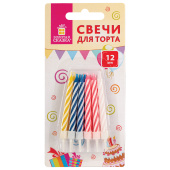 Набор свечей для торта 12 шт., 6 см, с держателями, ЗОЛОТАЯ СКАЗКА, в блистере, 591446 за 39 ₽. Свечи для праздничного стола.  Доставка по РФ. Без переплат!