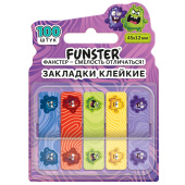 Закладки клейкие Z-сложения FUNSTER (ФАНСТЕР) "Монстрики", 45х12 мм, 100 шт. (5 цветов х 20 листов), в диспенсере, 116701 за 99 ₽. Закладки самоклеящиеся.  Доставка по РФ. Без переплат!