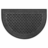 Коврик придверный 60х90 см, СЕРЫЙ, грязезащитный, 430 г/м2, ПОЛУКРУГ, фактурный рисунок ЧЕШУЙКИ, ЛЮБАША, 701052 за 592 ₽. Коврики входные грязезащитные.  Доставка по РФ. Без переплат!