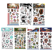 Наклейки-тату переводные АССОРТИ, ЦВЕТНЫЕ, 11х20 см, PY за 78 ₽. Наклейки.  Доставка по РФ. Без переплат!