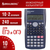 Калькулятор инженерный BRAUBERG SC-82MS (158х85 мм), 240 функций, 10+2 разрядов, темно-синий, 271721 за 1 545 ₽. Калькуляторы инженерные. Доставка по РФ. Без переплат!