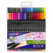 Ручки капиллярные (линеры), 36 ЦВЕТОВ, BRAUBERG ART, "Classic", трехгранные, металлический наконечник, линия письма 0,4 мм, 144150 за 712 ₽. Ручки капиллярные и линеры.  Доставка по РФ. Без переплат!