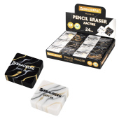 Ластик BRAUBERG "MARBLE", 34х34х11 мм, квадратный, экологичный ПВХ, ассорти, 272726 за 26 ₽. Ластики классические.  Доставка по РФ. Без переплат!