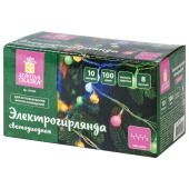 Электрогирлянда-нить комнатная "Шарики" 10 м, 100 LED, мультицветная 220 V, контроллер, ЗОЛОТАЯ СКАЗКА, 591102 за 869 ₽. Электрогирлянды и световые фигуры.  Доставка по РФ. Без переплат!
