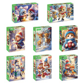 Пазл картонный "ЗИМНИЕ РАДОСТИ " 260 элементов АССОРТИ, 220х330 мм, HATBER за 188 ₽. Пазлы классические.  Доставка по РФ. Без переплат!