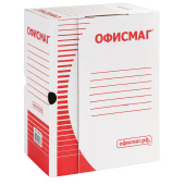 Короб архивный с клапаном А4 (260х325 мм), 150 мм, до 1400 листов, плотный, микрогофрокартон, БЕЛЫЙ, ОФИСМАГ, 123018 за 92 ₽. Накопители документов.  Доставка по РФ. Без переплат!
