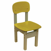 Стул детский "Яблочко-1", рост 1 (100-115 см), фанера/дерево, желтый за 2 612 ₽. Стулья и скамьи детские.  Доставка по РФ. Без переплат!