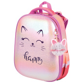 Ранец BRAUBERG SHINY, 2 отделения, с брелоком, "Счастливый кот", 38х28х14 см, 270697 за 4&nbsp;194 ₽. Ранцы для начальной школы.  Доставка по РФ. Без переплат!
