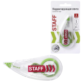 Корректирующая лента STAFF College, 5 мм х 6 м, корпус прозрачный, блистер, 226807 за 53 ₽. Корректирующие ленты.  Доставка по РФ. Без переплат!