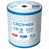 Диски CD-R CROMEX, 700 Mb, 52x, Bulk (термоусадка без шпиля), КОМПЛЕКТ 100 шт., 513779 за 2 607 ₽. Диски CD, DVD, BD (Blu-ray).  Доставка по РФ. Без переплат!