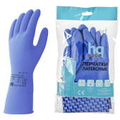 Перчатки латексные КЩС, сверхпрочные, плотные, хлопковое напыление, размер 7,5-8, M (средний), синие, HQ Profiline, 74734 за 248 ₽. Перчатки латексные и резиновые.  Доставка по РФ. Без переплат!