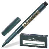 Ручка капиллярная (линер) FABER-CASTELL "Finepen 1511", ЧЕРНАЯ, корпус темно-зеленый, линия 0,4 мм, 151199 за 90 ₽. Ручки капиллярные и линеры.  Доставка по РФ. Без переплат!