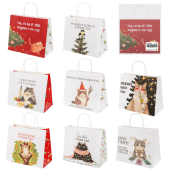 Пакет подарочный (1 штука), новогодний, 28х14х24 см "Котики", крафт, ассорти, ЗОЛОТАЯ СКАЗКА, 592433 за 45 ₽. Пакеты подарочные новогодние.  Доставка по РФ. Без переплат!