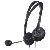 Наушники с микрофоном (гарнитура) DEFENDER AURA-102, проводные, 1,55 м, с оголовьем, черные, 63102 за 402 ₽. Гарнитуры.  Доставка по РФ. Без переплат!