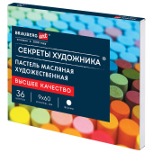 Пастель масляная художественная BRAUBERG ART "Секреты художника", 36 цветов, круглое сечение, 182097 за 287 ₽. Пастель художественная масляная и восковая.  Доставка по РФ. Без переплат!