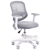 Кресло детское с подставкой для ног BRABIX KIDS "MG-215", сетка/ткань TW, серое, 533313 за 8&nbsp;716 ₽. Кресла детские.  Доставка по РФ. Без переплат!