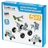 Конструктор металлический "Для уроков труда №1", 5 в 1, с подвижными деталями, 206 элементов, BAMBOX (БАМБОКС), 667036 за 648 ₽. Конструкторы.  Доставка по РФ. Без переплат!