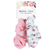 Резинки для волос НАБОР 2 шт., 4х20 см, скранч, розовый, белый, MONTE VITA (МОНТЕ ВИТА), 457073 за 94 ₽. Резинки для волос.  Доставка по РФ. Без переплат!