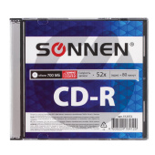 Диск CD-R SONNEN, 700 Mb, 52x, Slim Case (1 штука), 512572 за 96 ₽. Диски CD, DVD, BD (Blu-ray).  Доставка по РФ. Без переплат!