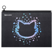 Папка для тетрадей BRAUBERG А4, 1 отделение, пластик, на zip-lock молнии, "Pretty face", 273319 за 48 ₽. Папки для тетрадей и уроков труда.  Доставка по РФ. Без переплат!