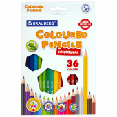 Карандаши цветные BRAUBERG PREMIUM, 36 цветов, шестигранные, грифель 3 мм, 181669 за 324 ₽. Карандаши цветные.  Доставка по РФ. Без переплат!