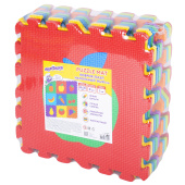 Коврик-пазл напольный 0,9х0,9 м мягкий "Фрукты-овощи", 9 частей 30х30 см, толщина 1 см, ЮНЛАНДИЯ, 664665 за 780 ₽. Игрушки развивающие.  Доставка по РФ. Без переплат!