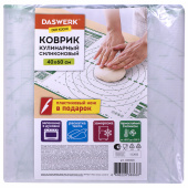 Коврик силиконовый для раскатки/запекания 40х60 см, зеленый, ПОДАРОК пластиковый нож, DASWERK, 608426 за 475 ₽. Коврики кулинарные.  Доставка по РФ. Без переплат!