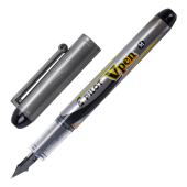 Ручка перьевая PILOT V-Pen, ЧЕРНАЯ, корпус серый, линия письма 0,58 мм, SVP-4M B за 317 ₽. Ручки перьевые.  Доставка по РФ. Без переплат!