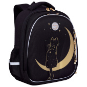 Ранец GRIZZLY анатомическая спинка, c брелоком, для девочек, "NIGHT CAT", 36х28х20 см, RAz-286-1/1 за 6 109 ₽. Ранцы для начальной школы.  Доставка по РФ. Без переплат!